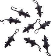 24x kleine plastic horror/halloween dieren ratten van 5 cm - Enge decoratie beesten
