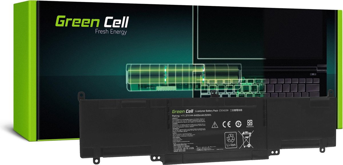 GREEN CELL C31N1339 Batterij voor Asus ZenBook UX303 UX303U UX303UA UX303UB UX303L Transformer Book TP300L TP300LA TP300LD TP300LJ