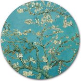 Wandcirkel Amandelbloesem op hout - WallCatcher | Meesterwerk van Vincent van Gogh | Multiplex 60 cm rond | Houten muurcirkel Oude Meesters kunstwerken