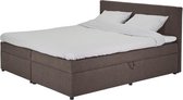 Boxspring Dallas - 180x200 cm - Boxspring met opbergruimte Kleur: bruin