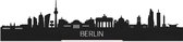 Standing Skyline Berlijn Zwart hout - 60 cm - Woondecoratie design - Decoratie om neer te zetten - WoodWideCities