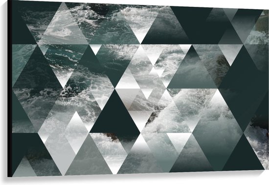 Canvas - Driehoeken van Zee - Foto op Canvas Schilderij (Wanddecoratie op Canvas)