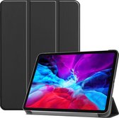 Tablet hoes geschikt voor iPad Pro 2021 (12.9 Inch)- Tri-Fold Book Case - Zwart