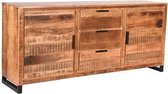 Nancy's Dressoir Glasgow - Kasten - Design - Dressoirs - Mangohout - Rough - 190 x 45 x 85 cm