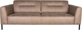 Nancy's Napoli Bank - Zitbank - Microfiber - 3-zits - Banken - Taupe - 218 x 83 x 94 cm