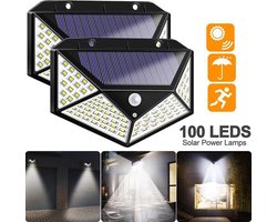 Merkloos Warm wit lichtkleur Solar lamp - 2021 model - 100 LED tuinverlichting - Verlichting op zonne-energie - IP65 waterdicht - Tuinlamp op zonne-energie |