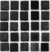 119x stuks mozaieken maken steentjes/tegels kleur zwart met formaat 5 x 5 x 2 mm
