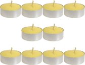 Set van 30x stuks gele Citronella waxinelichtjes/theelichtjes - Geurkaarsen citrus geur - Anti-muggen citronella kaarsen