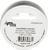 Nylon hobby draad zwart 0.5 mm x 50 meter