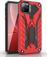 Apple iPhone 11 Pro Hoesje - Mobigear - Armor Stand Serie - Hard Kunststof Backcover - Rood - Hoesje Geschikt Voor Apple iPhone 11 Pro