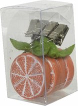 8x Poids nappe orange thème fruits - Poids pour nappes/nappes/toiles cirées