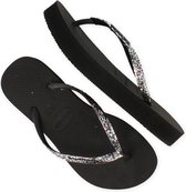 Havaianas Slim Flatform Glitter Zwart