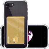 Hoes voor iPhone 8 Hoesje Card Case Met Pasjeshouder Shockproof Transparant