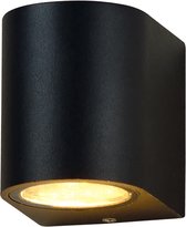 LED Tuinverlichting - Buitenlamp - Shana Hoptron - GU10 Fitting - Rond - Mat Zwart - Aluminium