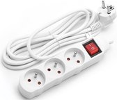 Verlengsnoer met Schakelaar - Igan Anzim - 2300W - 3 Stopcontacten - 1.5 Meter - Wit | België