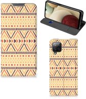 GSM Hoesje Geschikt voor Samsung Galaxy A12 Wallet Bookcase Aztec Yellow