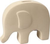 Spaarolifant. H: 14 cm. L: 16.7 cm. wit. 8 stuk/ 1 karton