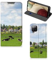 Smartphone Hoesje Geschikt voor Samsung Galaxy A12 Wallet Book Case Hollandse Koeien