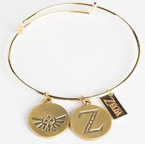 Zelda - Z & Triforce Logo bedel armband goudkleurig | bol.com