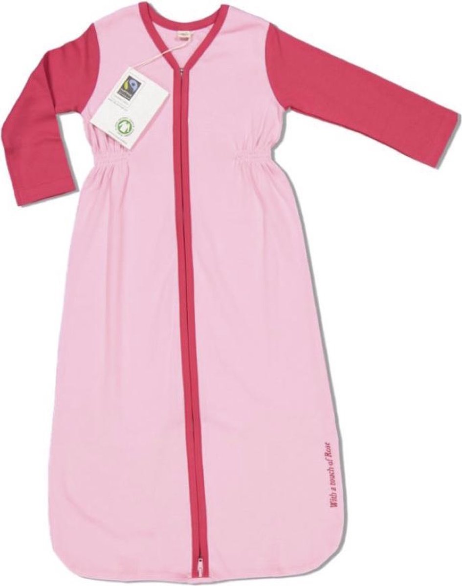 With a touch of Rose Slaapzak met mouwen 110 cm – Roze – Vanaf 21 maanden - Biologisch katoen – Fairtrade