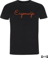 T-shirt | Karaktereigenschappen | Eigenwijs06 - fluor orange, S, Heren