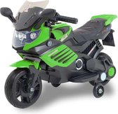 Kijana Superbike Elektrische Kindermotor zwart-groen - Accu Motor - Sterke Accu - Zwart