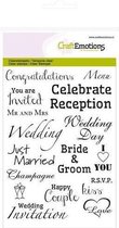 CraftEmotions stempel A6 - tekst Engels Wedding