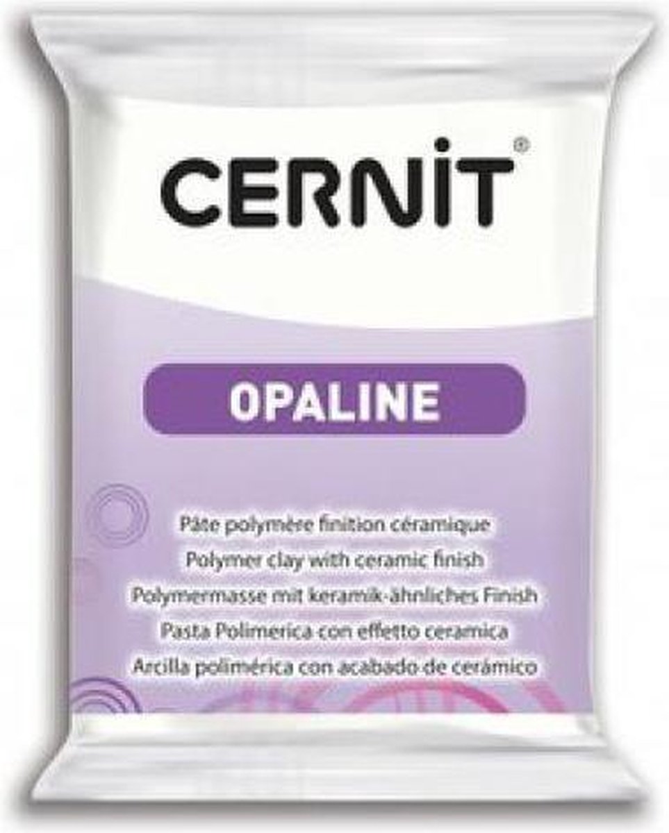 Cernit boetseerklei - porseleinlook wit klei - diy afbak klei - creatief modelleerwerk - sterk & fijn - inhoud 56 gram - porcelain white (010) - 1 stuk