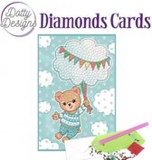 Dotty Designs Diamonds Cards - Blue Baby Bear - 10x15 cm