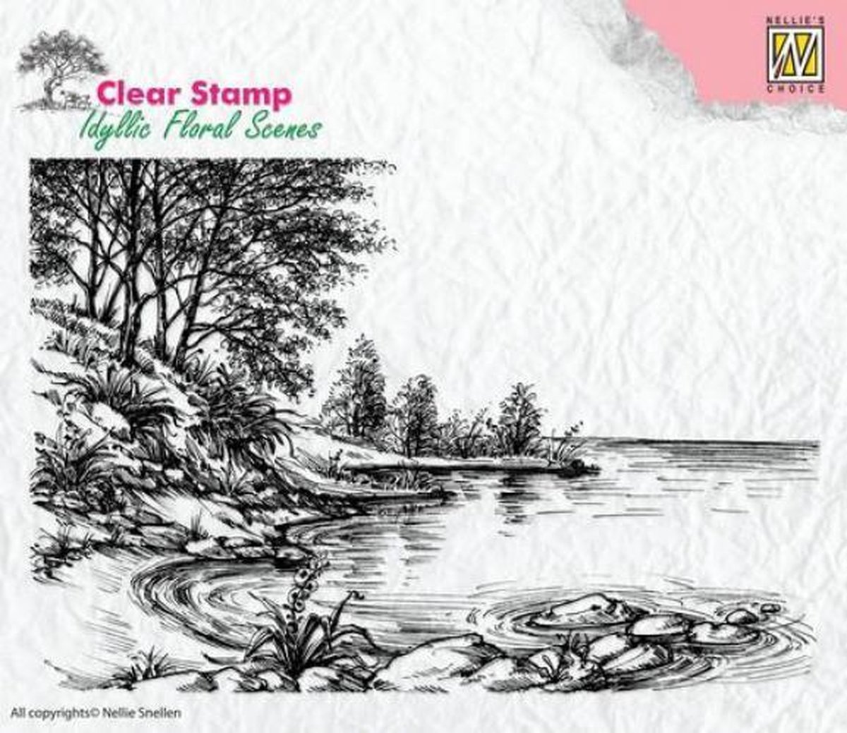 IFS006 Nellie Snellen Clearstamps Water edge - stempel Waterkant meer