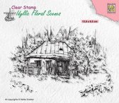 IFS027 Nellie Snellen Clearstamp - Idyllic Floral Scenes - Old Cottage - stempel oud huisje schuur