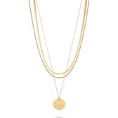 QOOQI Dames ketting 925 sterling zilver One Size Goud 32013624