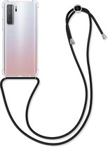 kwmobile telefoonhoesje compatibel met Huawei P40 Lite 5G - Hoesje met koord - Back cover in transparant