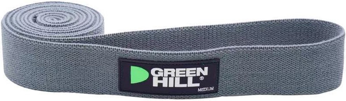 Green Hill Fitness Elastiek - Textiel - 102cm - Medium - Grijs