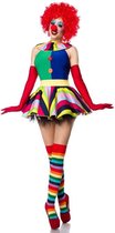 Mask Paradise Kostuum -L- Clown Girl Multicolours