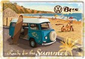 VW Bus Surf Coast - Metalen Postcard