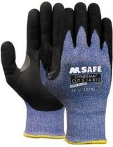 M-Safe 14-810 Dyneema Cut 5 handschoen M/8 M-Safe - Blauw/zwart - Nitril/nylon - Gebreid manchet - EN 388