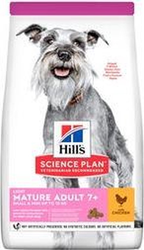 Hill's Science Plan Canine Light Mini - Mature Adult 7+ - Kip - Hondenvoer - 2,5 kg