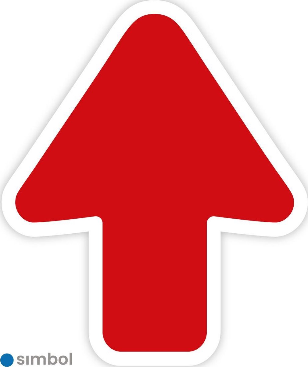 Simbol - Vloerstickers Looproute Pijl - Corona - Anti-Slip - Formaat 21 x 25 cm. - Formaat