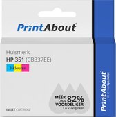 PrintAbout huismerk Inktcartridge 351 (CB337EE) 3-kleuren geschikt voor HP