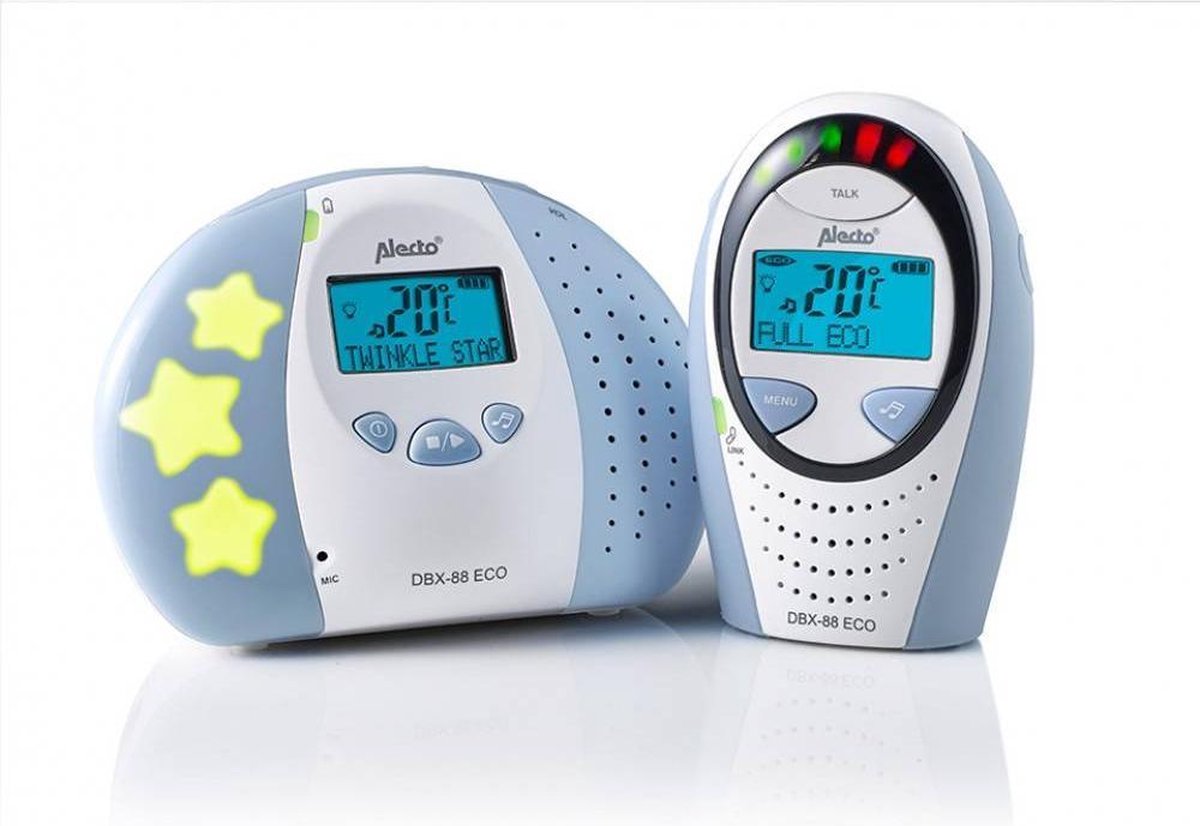 Alecto Baby DBX-88 Full Eco Dect Babyfoon met display - blauw
