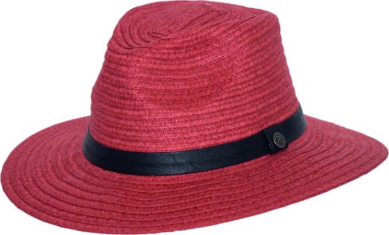 Rigon UV fedora Hoed Dames - Rood - Maat 58cm