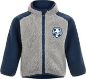 Color Kids - Fleece jasje voor baby's - Colorblock - Grijs/Donkerblauw - maat 92cm