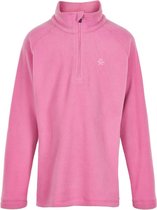 Color Kids - Fleece pullover met halve rits voor meisjes - Effen - Fuchsia roze - maat 140cm