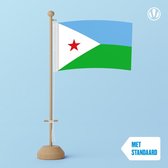 Tafelvlag Djibouti 10x15cm | met standaard