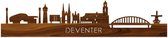 Skyline Deventer Palissander hout - 80 cm - Woondecoratie design - Wanddecoratie met LED verlichting