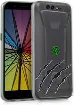 kwmobile telefoonhoesje voor Xiaomi Black Shark - Hoesje voor smartphone in zwart / lichtgrijs / transparant - Klauw Krassen design