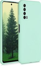 kwmobile telefoonhoesje voor Huawei P Smart (2021) - Hoesje voor smartphone - Back cover in mat mintgroen