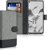 kwmobile telefoonhoesje voor Google Pixel 4a 5G - Hoesje met pasjeshouder in grijs / zwart - Case met portemonnee
