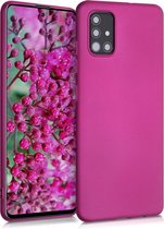 kwmobile telefoonhoesje voor Samsung Galaxy A51 - Hoesje voor smartphone - Back cover in metallic roze